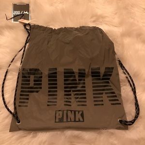 space gray shimmer drawl string bag